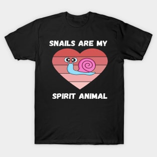 Snails Are Just My Speed My Spirit Animal Slugs Retro T-Shirt